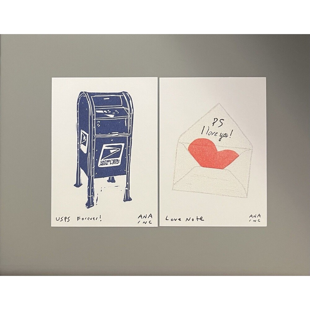 Ana Inciardi Mini Print Set - USPS Forever and Love Note